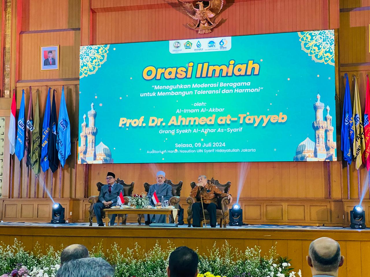 Rektor UINSU Hadiri Kuliah Umum Imam Besar Universitas Al Azhar Ahmed At Tayeb