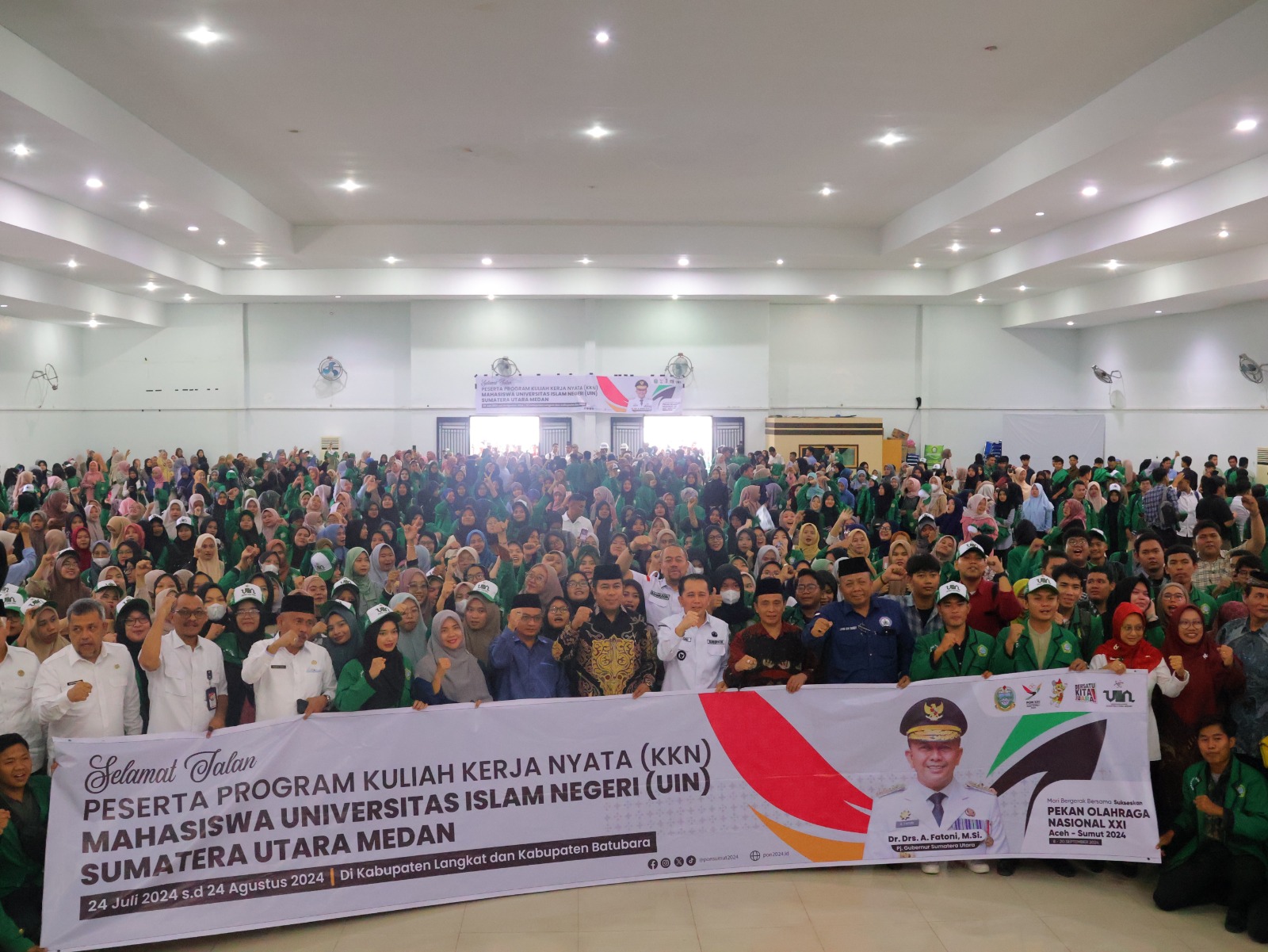 Pj Gubsu Berangkatkan 5.600 Mahasiswa UINSU KKN di Langkat dan Batubara | UINSU Bantu Bangun Peradaban di Sumatera Utara