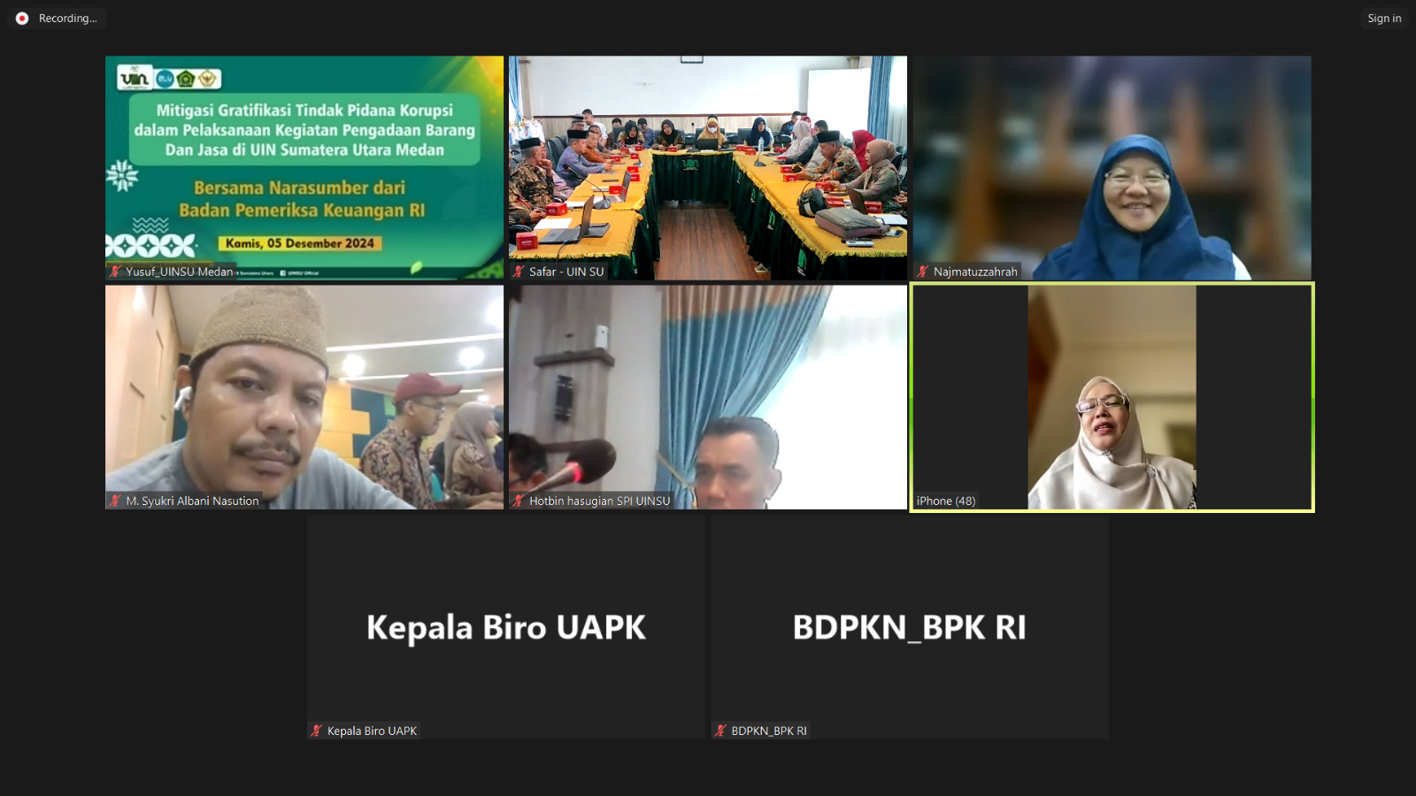 UIN Sumatera Utara Gelar Seminar Mitigasi Gratifikasi dan Pencegahan Korupsi dalam Pengadaan Barang dan Jasa