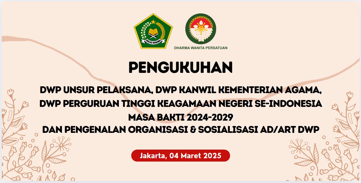 Pengukuhan Dharma Wanita Persatuan Kemenag RI: Pererat Solidaritas dan Dorong Kreativitas Anggota