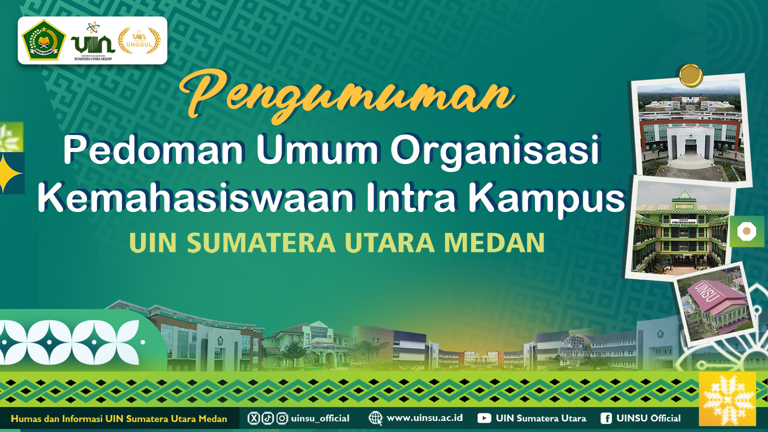 Pedoman Umum Organisasi Kemahasiswaan Intra Kampus UINSU Medan