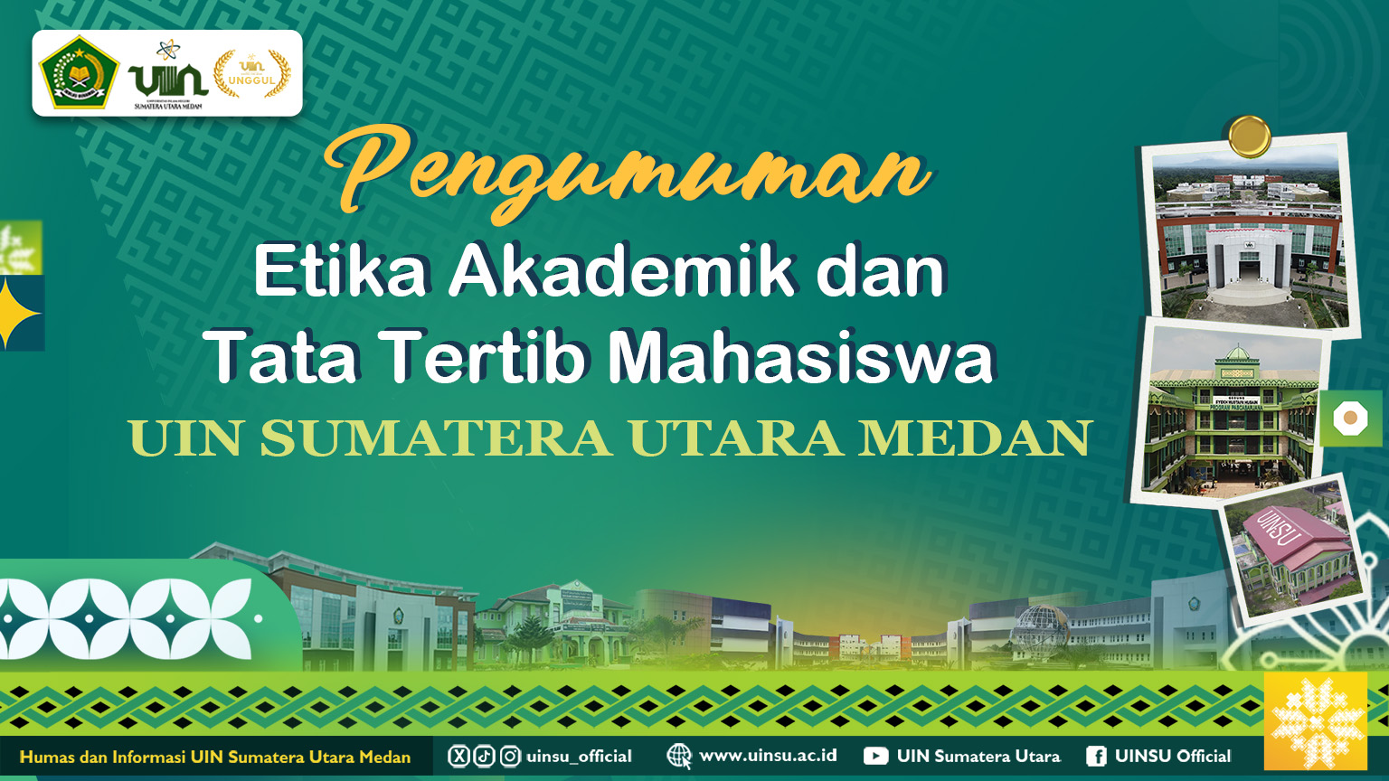 Etika Akademik dan Tata Tertib Mahasiswa UINSU Medan