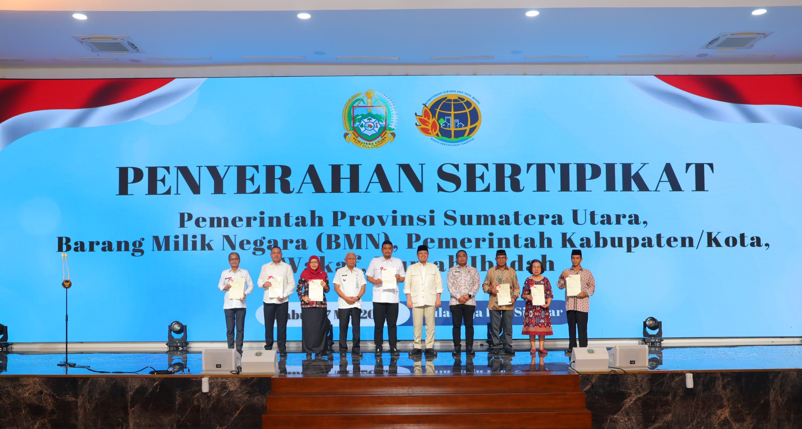UINSU Terima Sertifikat Tanah Sena dari Menteri ATR/BPN
