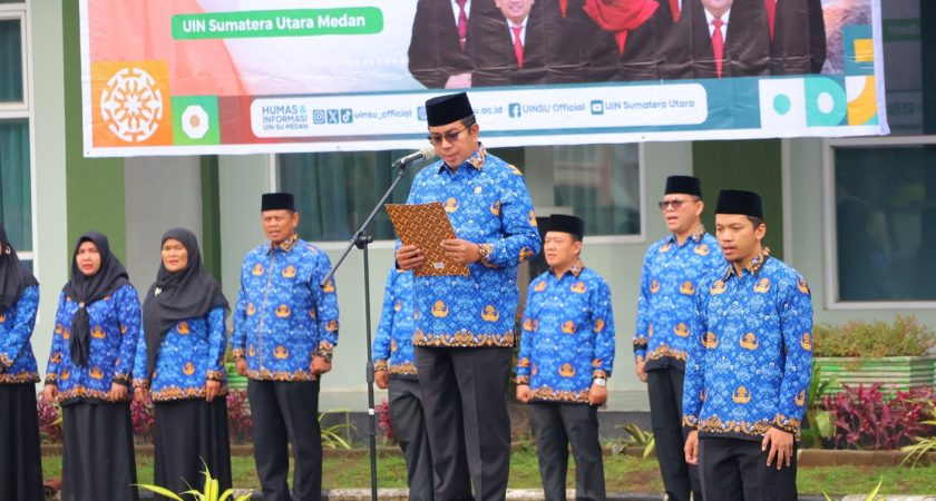 UIN Sumatera Utara Teguhkan Komitmen Nilai Pancasila Lewat Upacara Peringatan 1 Juni