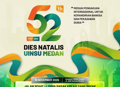 UIN Sumatera Utara Medan Siap Gelar Dies Natalis ke-52: Meraih Pengakuan Internasional untuk Kemandirian Bangsa dan Peradaban Dunia