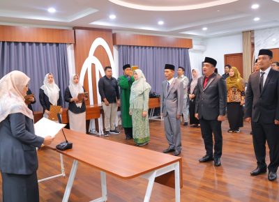 Rektor UINSU Lantik Direktur Pascasarjana dan Sejumlah Pejabat Akademik Baru