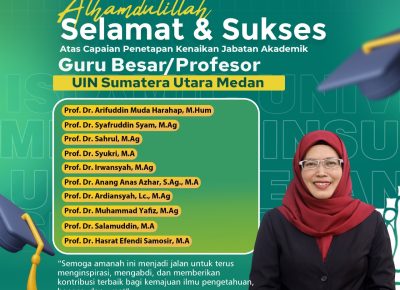 UINSU Medan Cetak Sepuluh Guru Besar Baru, Rektor Sampaikan Ucapan Selamat