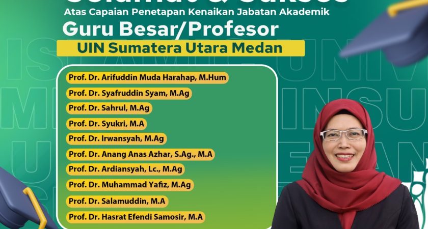 UINSU Medan Cetak Sepuluh Guru Besar Baru, Rektor Sampaikan Ucapan Selamat
