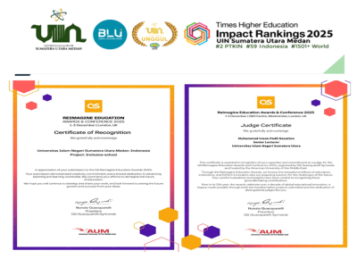Capain Prestise UIN SU Pada QS Reimagine Education Awards 2025, Perkuat Rekognisi International