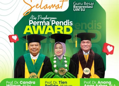 Tiga Guru Besar UINSU Medan Terima Penghargaan Perma Pendis Indonesia 2026