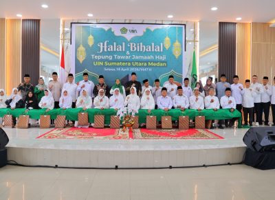 Hangat dan Khidmat, UINSU Medan Gelar Halalbihalal Sekaligus Tepung Tawar 14 Calon Jemaah Haji