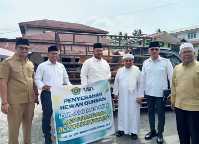 “Kemenag Berdampak” Menag RI Melalui UINSU Medan Salurkan Sapi Kurban ke Pusat Persulukan Babussalam Besilam