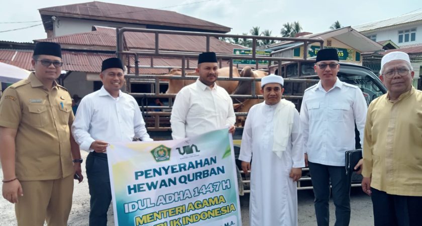 “Kemenag Berdampak” Menag RI Melalui UINSU Medan Salurkan Sapi Kurban ke Pusat Persulukan Babussalam Besilam