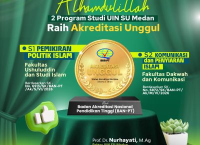 Mutu Pendidikan UIN Sumatera Utara Medan Kian Diakui, Dua Program Studi Raih Akreditasi Unggul