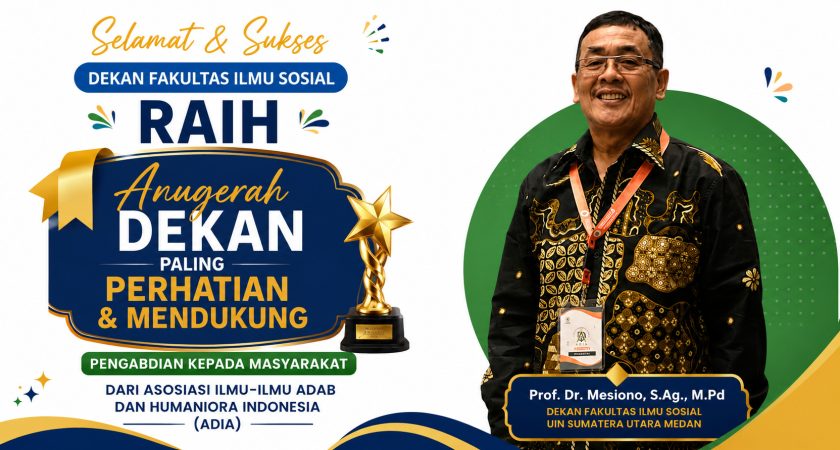 Dekan FIS UINSU Medan Raih Anugerah atas Dukungan terhadap Pengabdian kepada Masyarakat