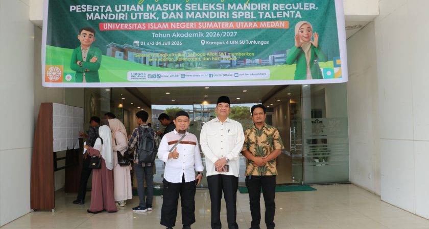 Wakil Rektor Bidang Akademik Tinjau Langsung Pelaksanaan Ujian Masuk Jalur Mandiri Reguler UINSU 2026