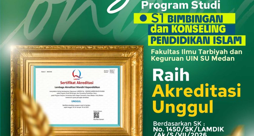 Torehkan Capaian Membanggakan, 100 Persen Program Studi S1 FITK UINSU Raih Akreditasi Unggul