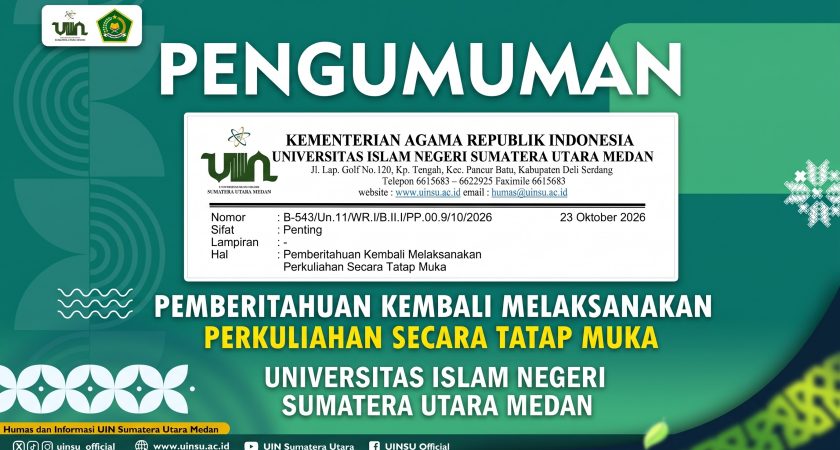 Pengumuman Pemberitahuan Kembali Melaksanakan Perkuliahan Secara Tatap Muka