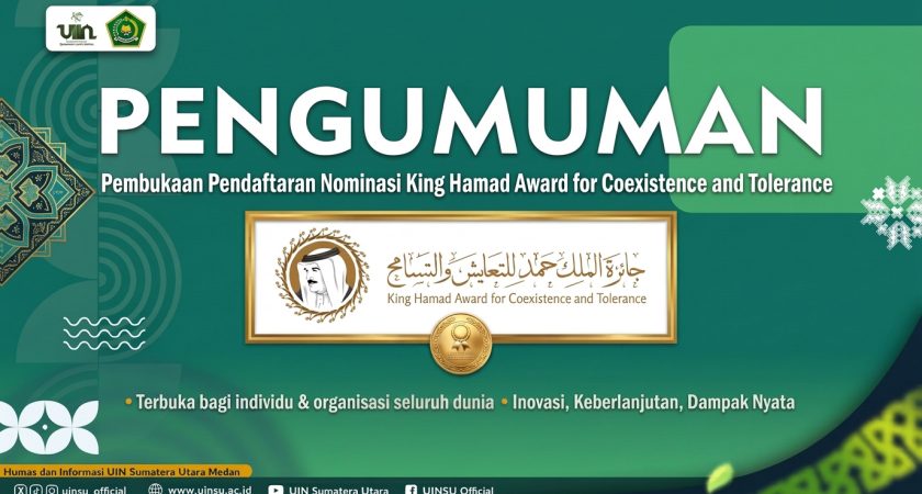 PENGUMUMAN PEMBUKAAN PENDAFTARAN NOMINASI KING HAMAD AWARD FOR COEXISTENCE AND TOLERANCE