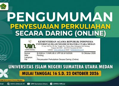 Pengumuman Penyesuaian Perkuliahan Secara Daring (Online)